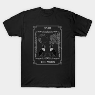 Tarot "The Moon" - silver - cat version T-Shirt